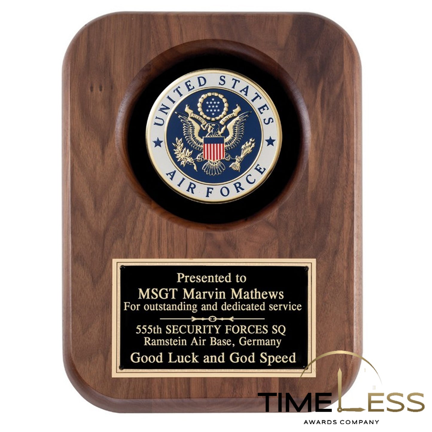 Solid Walnut Tribute Plaque