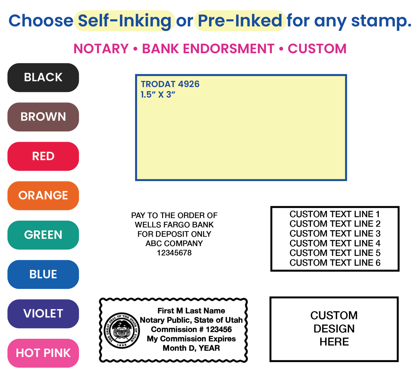 Custom Self-Inking Stamp 4926 1 1/2" x 3"