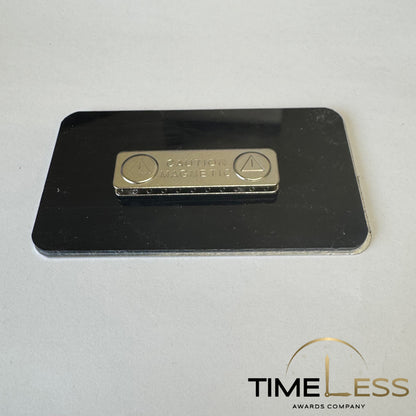 Aluminum Name Badge with Plastic Backer