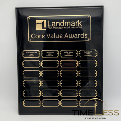 Black Piano Finish Perpetual Plaque