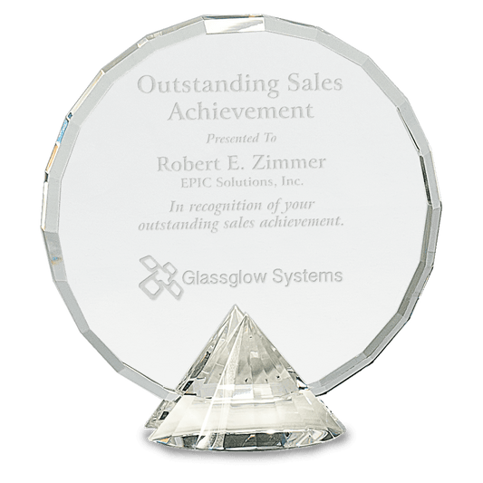 Round Diamond Crystal Award