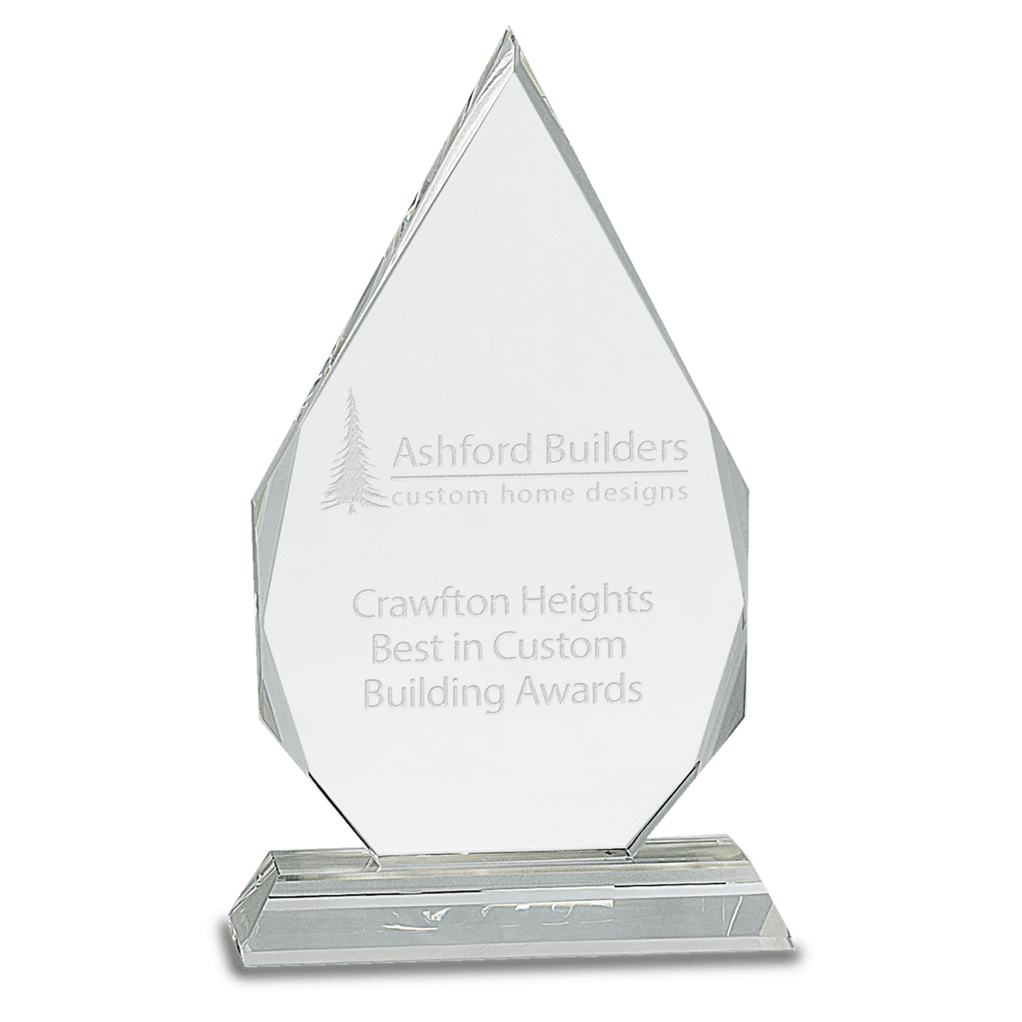 Diamond On Pedestal Crystal Award