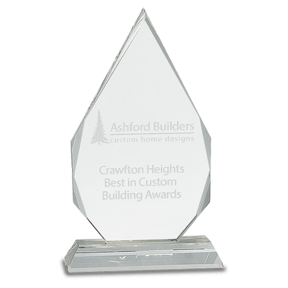 Diamond On Pedestal Crystal Award