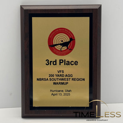 Cherry Finish Plaque