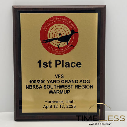 Cherry Finish Plaque