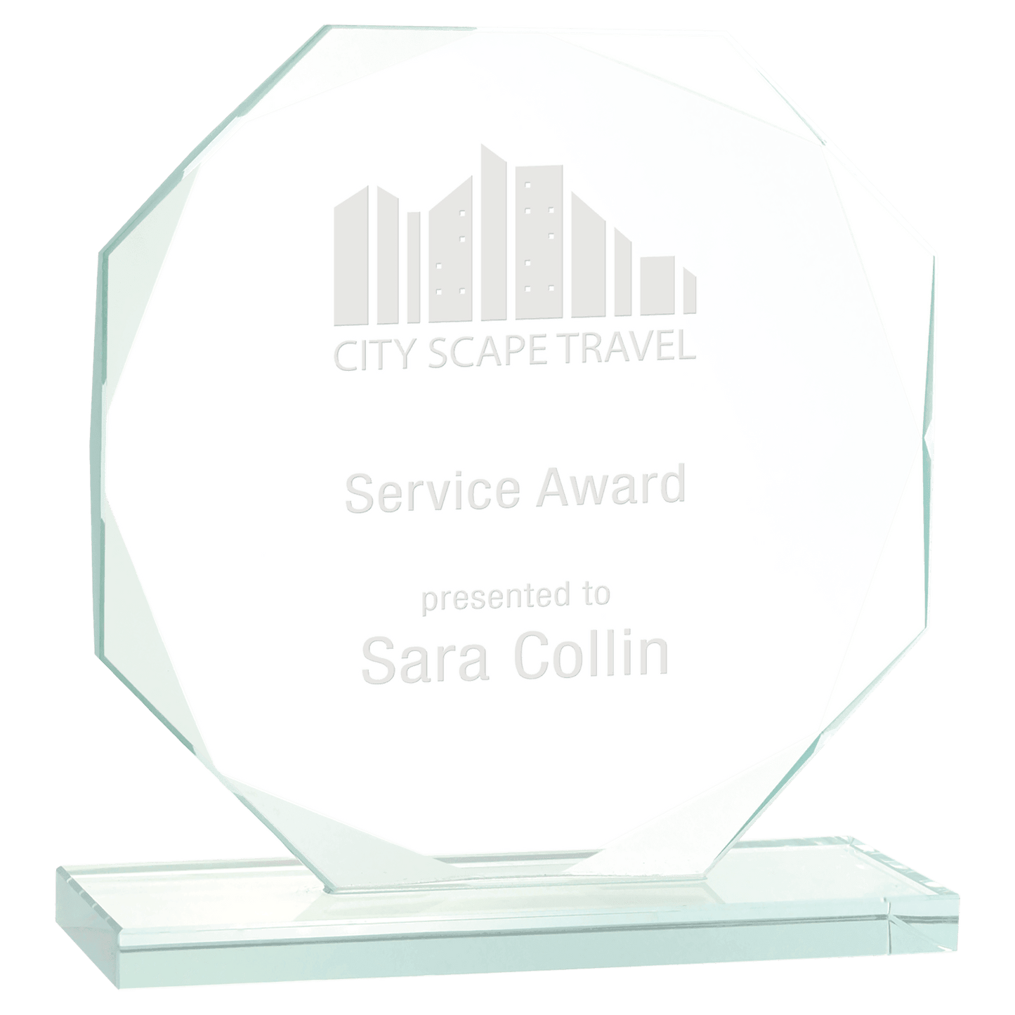 Premier Octagon Glass Award