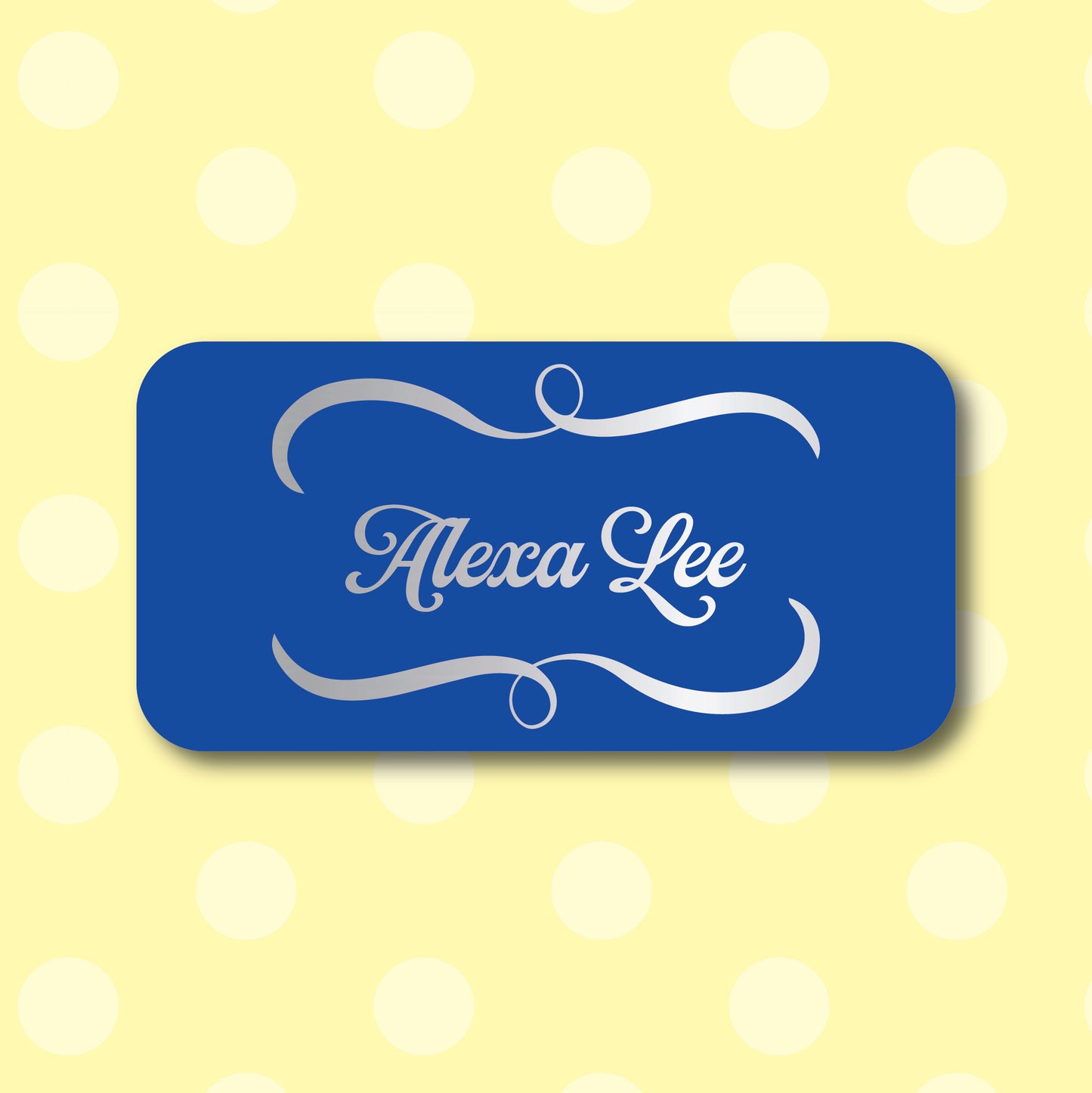Laser Engraved Metal Name Badge
