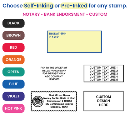 STANDARD NOTARY Custom Self-Inking Stamp 4914