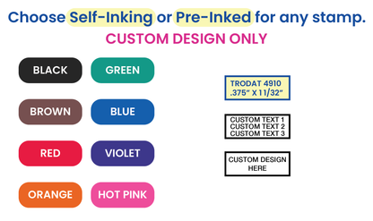 Custom Self-Inking Stamp 4910 3/8" x 1 1/32"