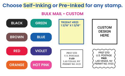 (BULK MAIL) Custom Self-Inking Stamp 4923 1-3/16" x 1-3/16"
